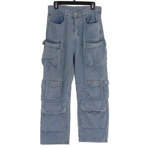 Vintage Y2K Baggy Skater Jeans Mens Small Wide Leg Distressed Paint Grunge
